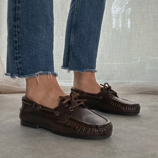 Mocassins NAPOLI Semerdjian en cuir – Chocolat