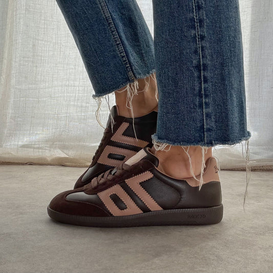 Basket femme Back70 Chocolate Rose – Cuir & Daim