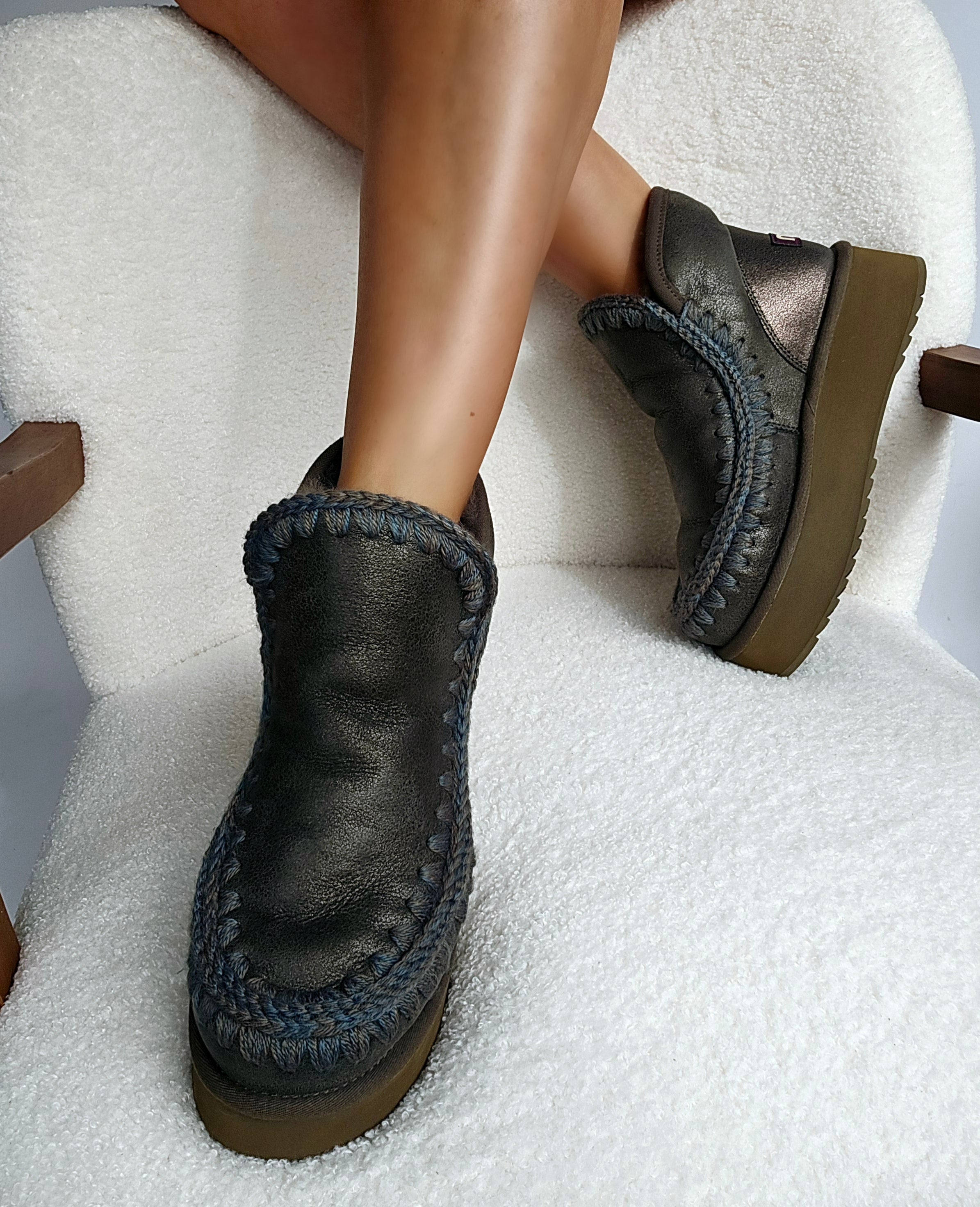 Mou mini eskimo platform boots Khaki