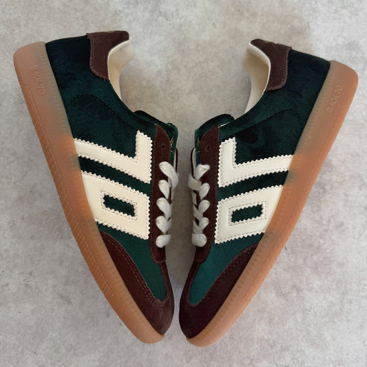 Back70 Green Forest – Basket Femme Rétro Effet Velours
