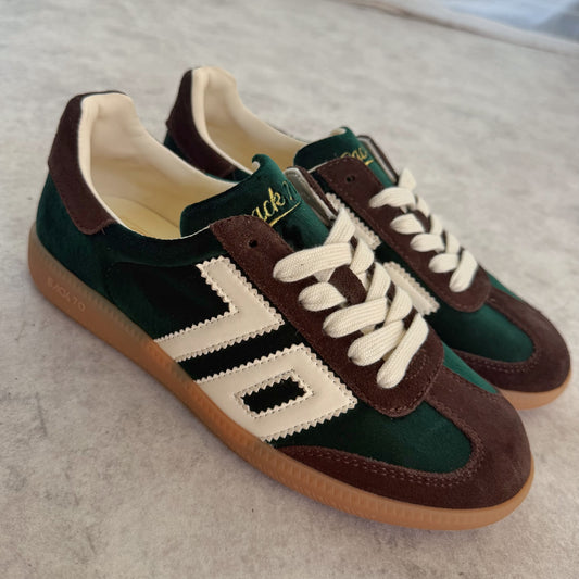 Back70 Green Forest – Basket Femme Rétro Effet Velours