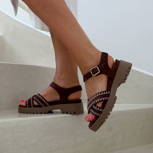 Sandales plateforme croisées – Choco