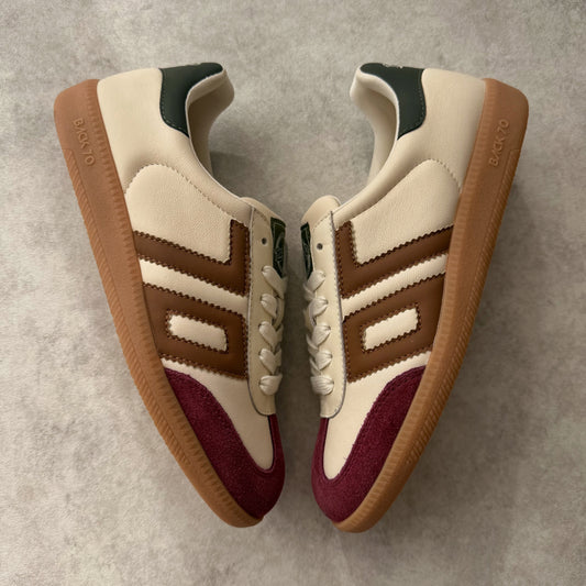 Baskets Back70 - cloud butter bordeaux / vert forêt