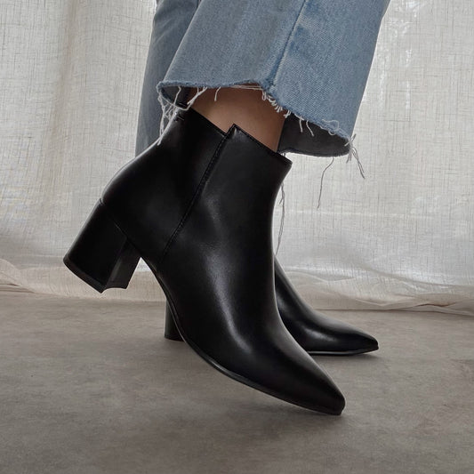 Bottines Femme Tamaris Pointues Noire Talon 6 cm