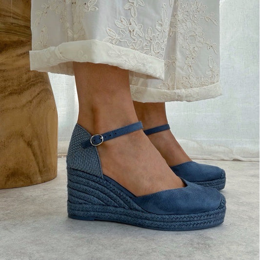 Sandales compensées femme bout fermé – confort & maintien – style espadrille chic