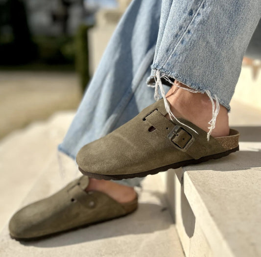 Sabot Cuir Solal Pastelle Paris Kaki