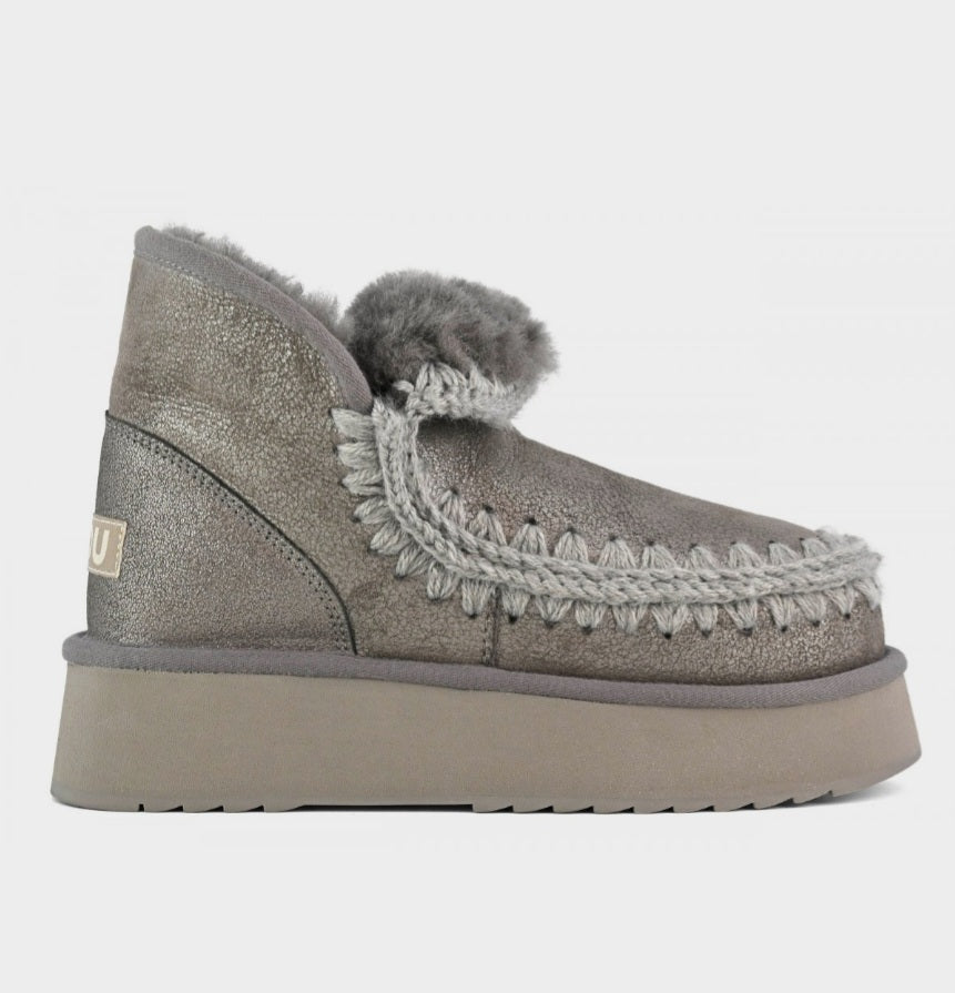 Mou Eskimo Boots Mou Boots Mou Mini Eskimo Platform Boots Gray