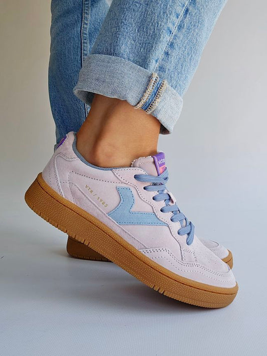 Baskets Victoria - SMASH semelle mémoire de forme Parme & Bleu