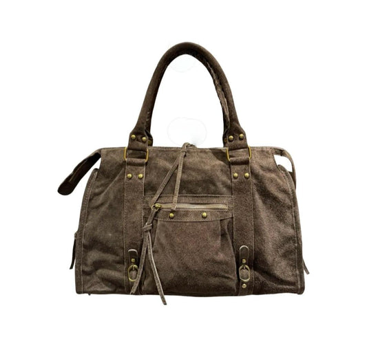 Sac Balou grand modèle daim Marron
