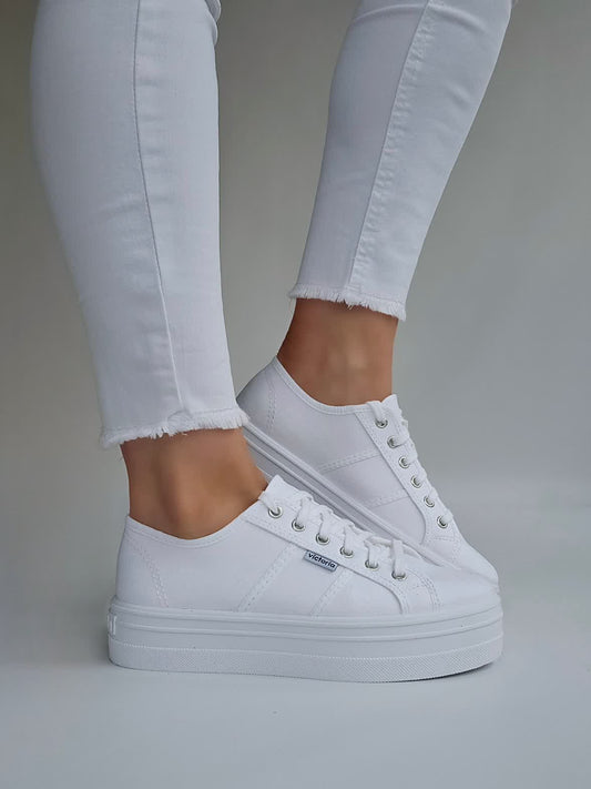 Baskets en toile Barcelona avec plateforme en toile