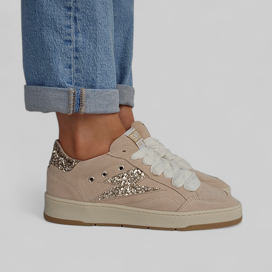 Baskets Semerdjian Dany D359 Nude rosé & Argent