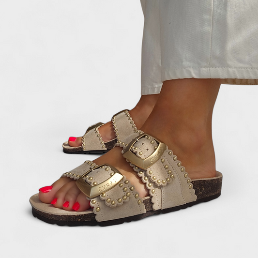 Mule Arona Beige Semerdjian – Sandale cuir confortable Beige