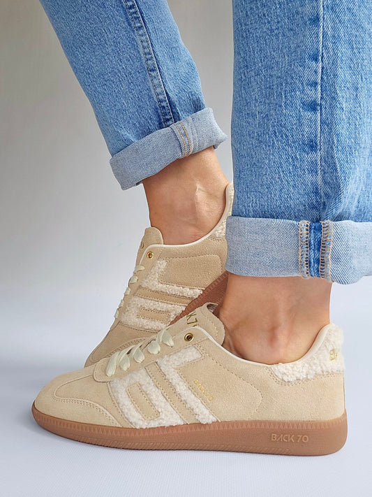 Baskets Back70 cloud bouclette Beige