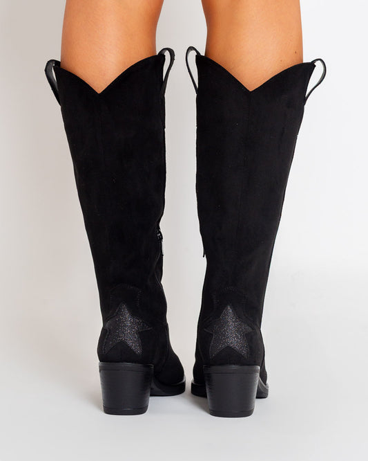 Bottes étoile bout rond Noir