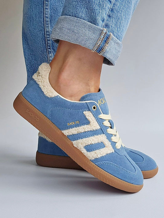 Baskets Back70 cloud bouclette Bleu ciel