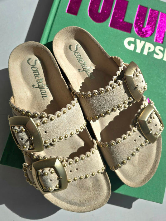 Mule Arona Beige Semerdjian – Sandale cuir confortable Beige