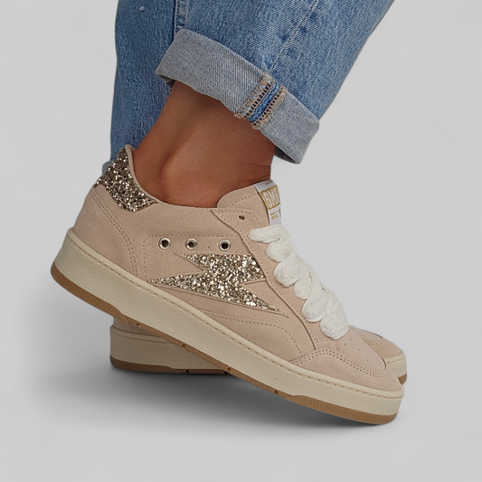 Baskets Semerdjian Dany D359 Nude rosé & Argent