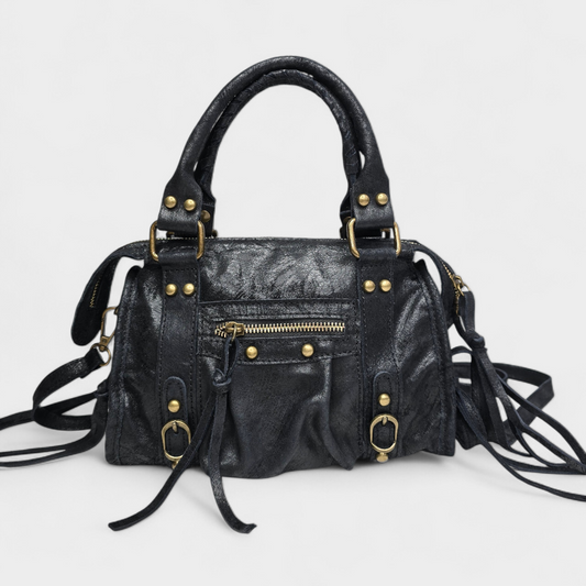 Sac bandoulière Balou - petit format - cuir Noir