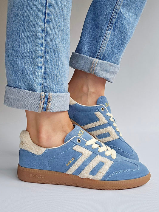 Baskets Back70 cloud bouclette Bleu ciel