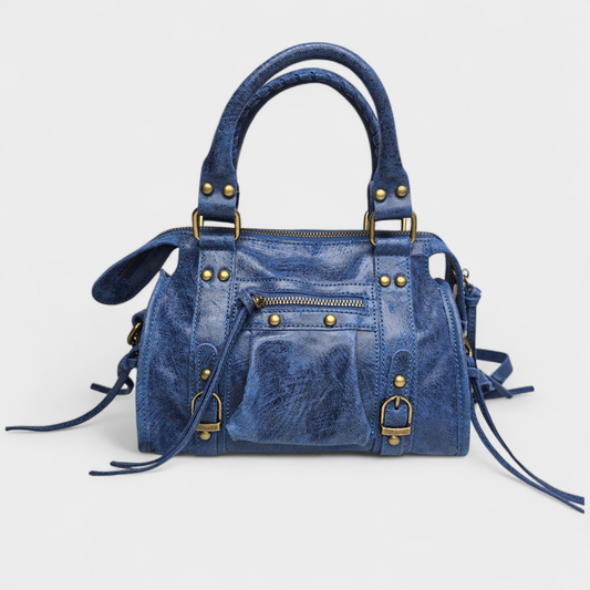 Sac bandoulière Balou - petit format - cuir Bleu jean