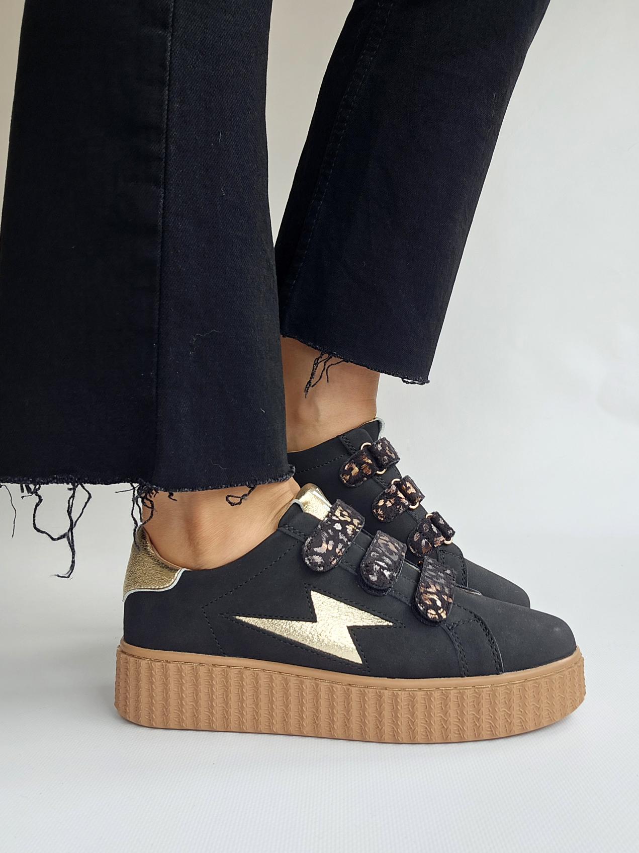 Baskets Vanessa Wu éclair Aby Noir