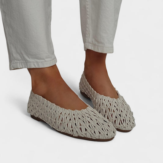 Ballerines tressées ajourées – Ballerines légères Beige