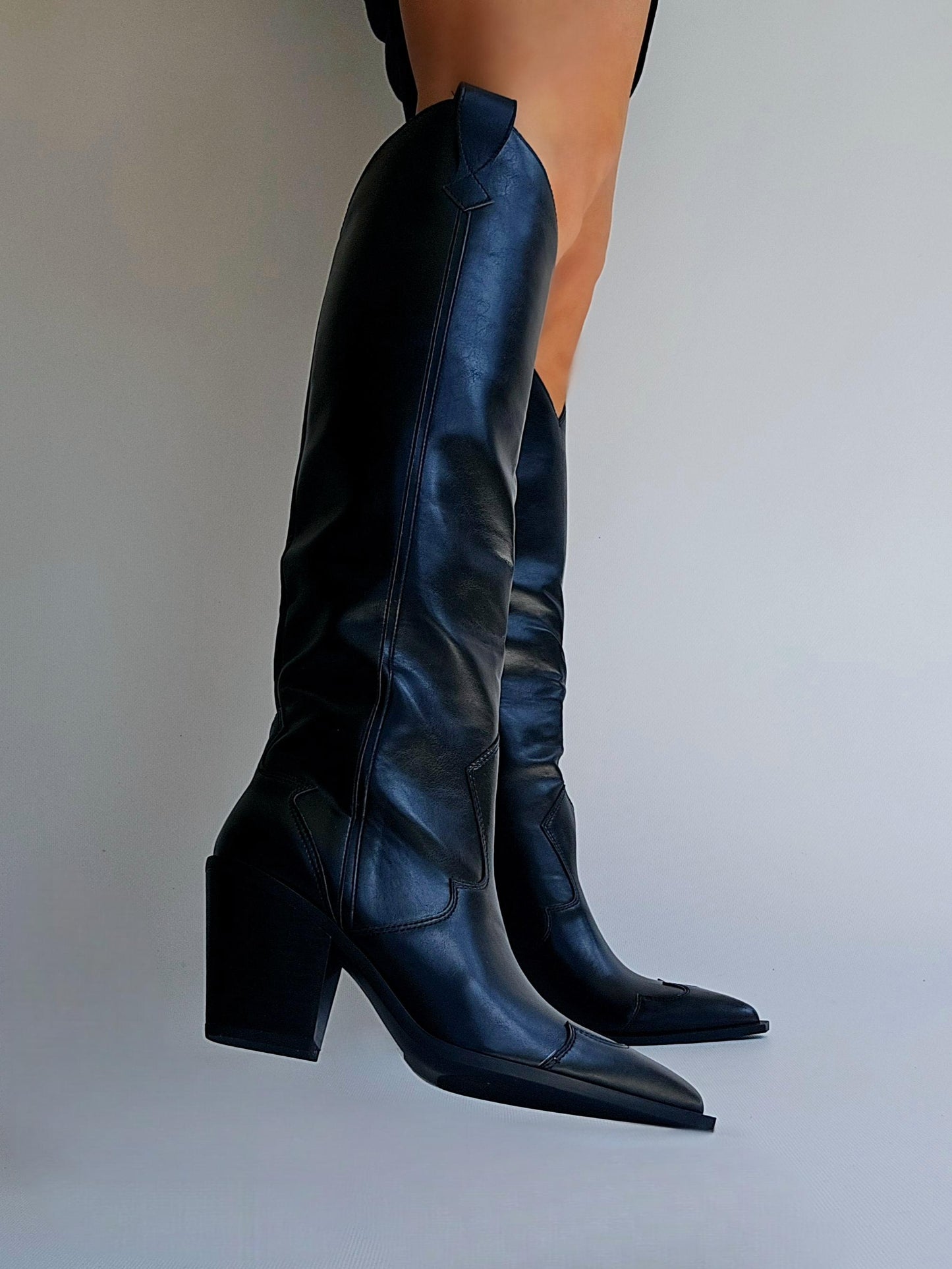 Bottes santiags haute Corina Noir