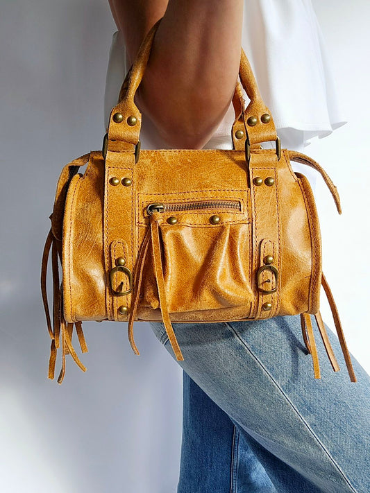 Sac Balou Petit cuir Camel