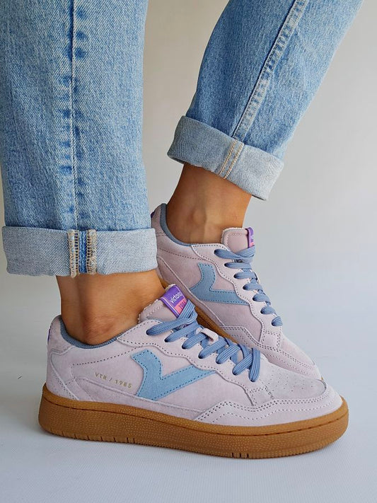 Baskets Victoria - SMASH semelle mémoire de forme Parme & Bleu