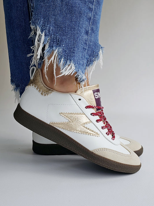 Baskets Semerdjian Ashley C402 Blanc & Gold