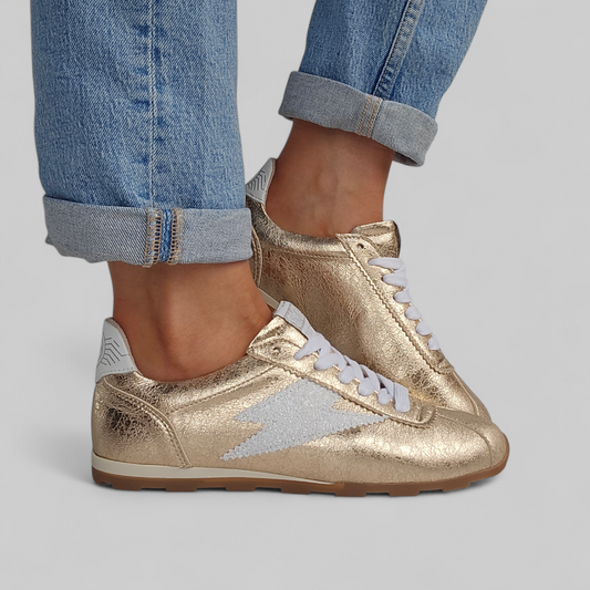 Baskets Semerdjian Cassie D467 Doré & Blanc