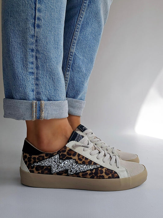 Baskets éclair Corina Léopard