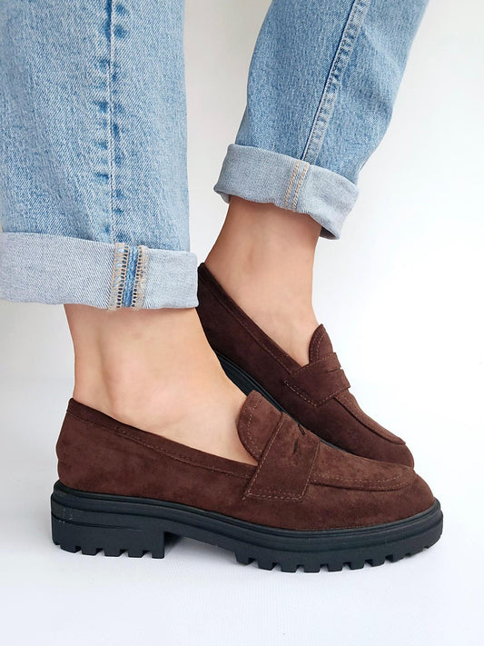 Mocassins suédine Marron