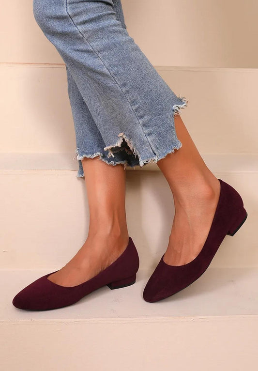 Ballerines petits talon Bordeaux