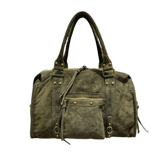 Sac Balou grand modèle daim Kaki