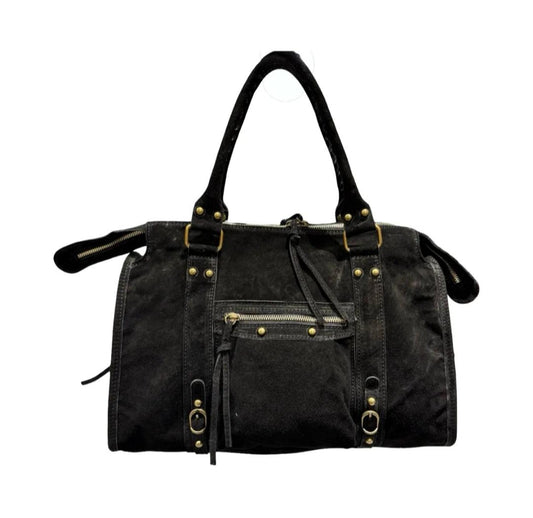 Sac Balou grand modèle daim Noir