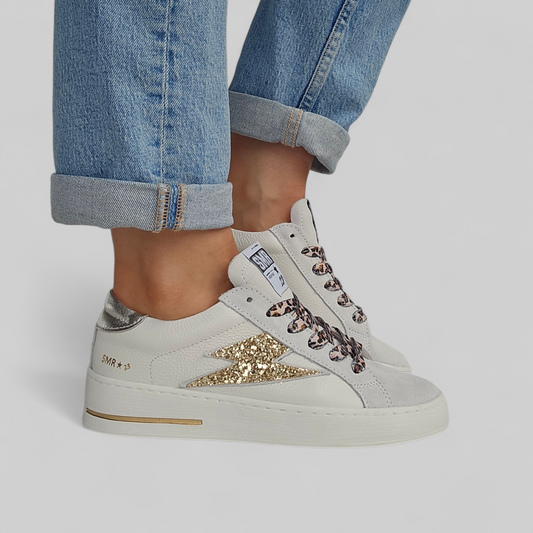 Baskets Semerdjian Maya B726 Glitter Doré & Beige