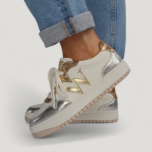 Baskets Vanessa Wu - RIDE Champage, argent & Doré