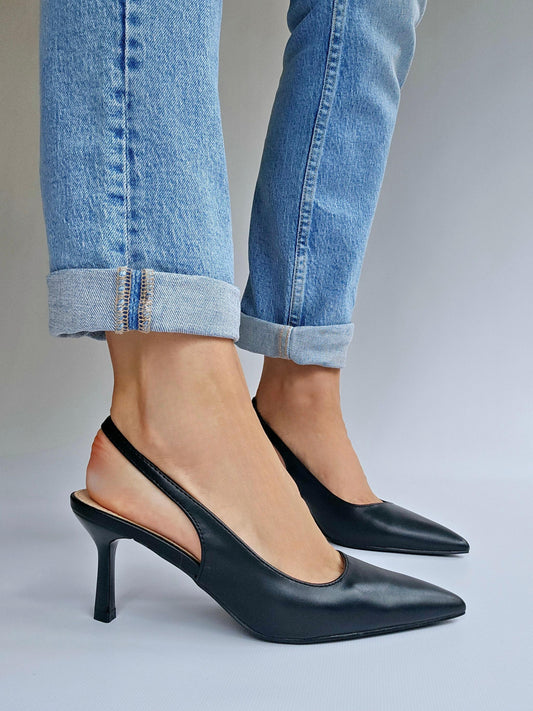 Escarpins slingback Noir