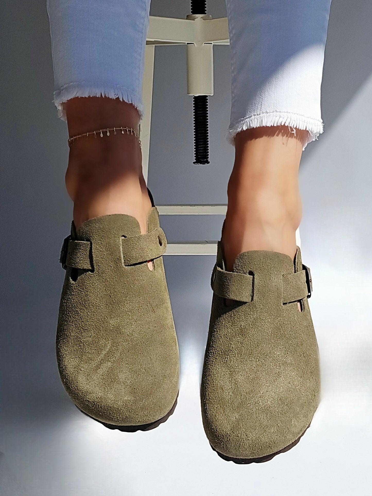Sabot Cuir Solal Pastelle Paris Kaki