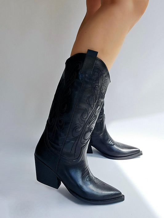 Bottines santiags Corina Noir