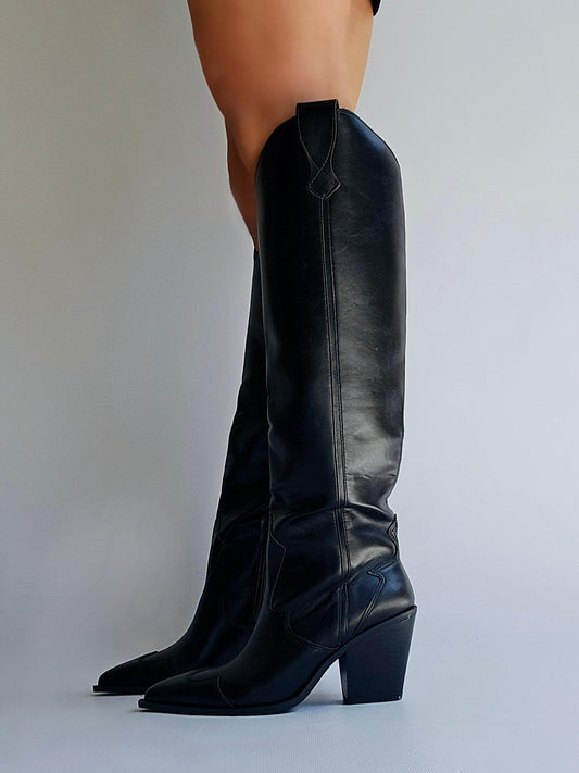 Bottes santiags haute Corina Noir