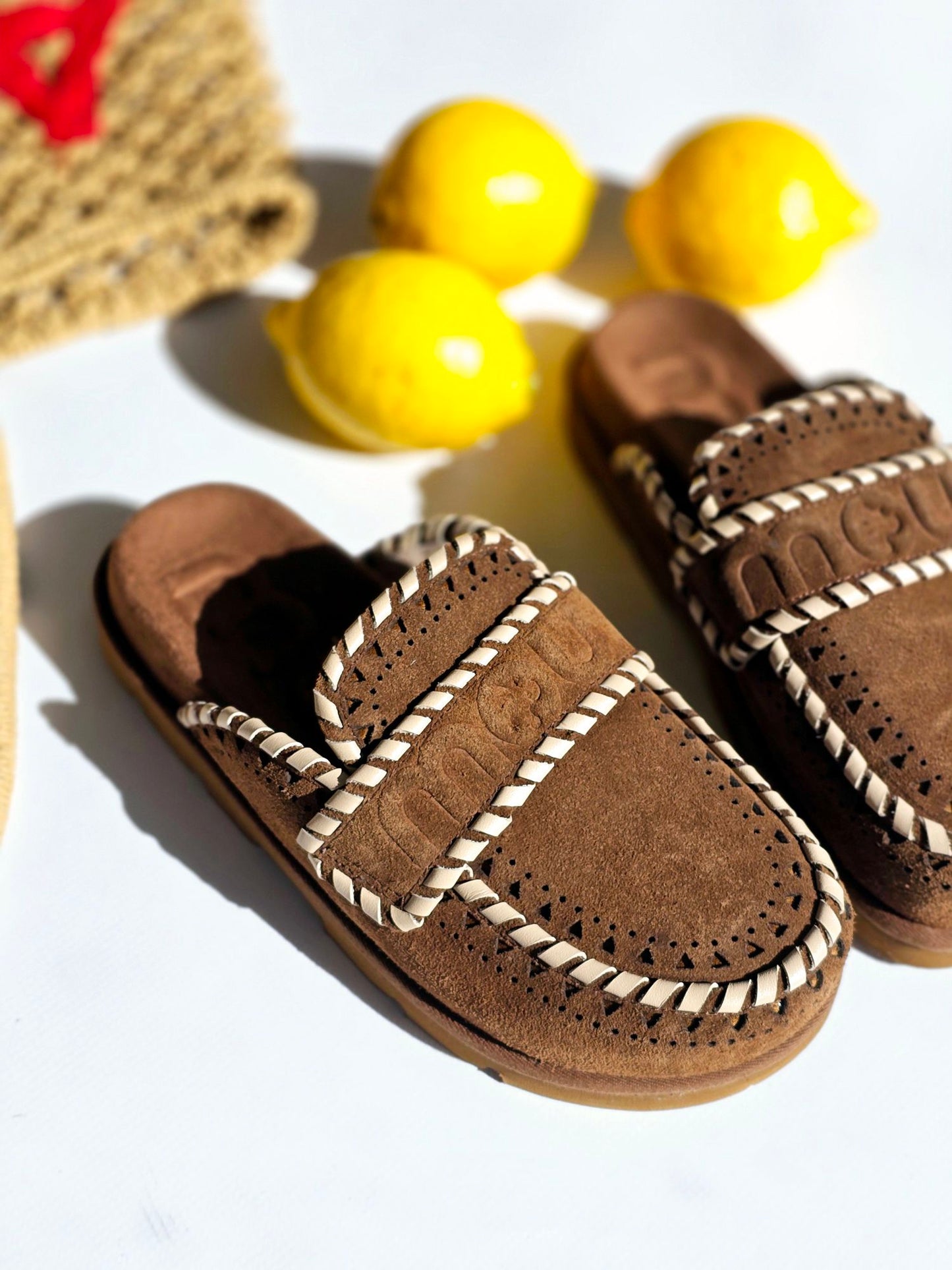 Mules mocassins Mou Chocolat
