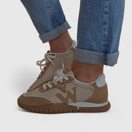 Baskets Vanessa Wu - Premium cuir - Taupe