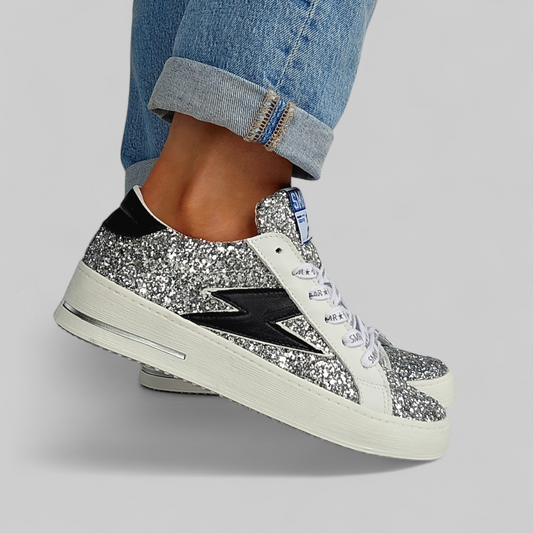 Baskets Semerdjian Maya D383 Argent & Noir