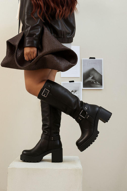 Bottes ALESSANDRA mollets XL Noir
