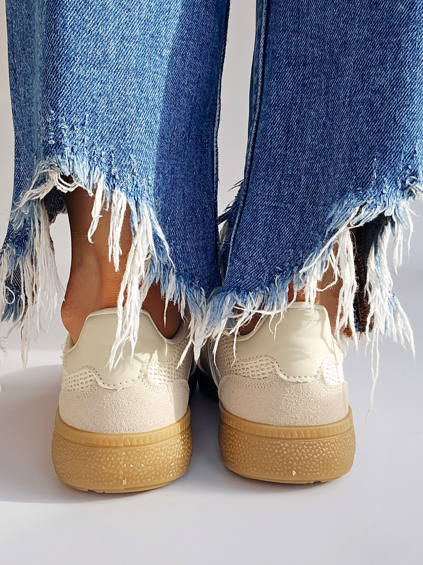 Basket Lacets colorés Beige