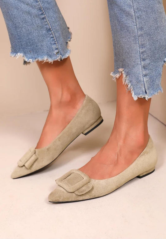 Ballerines bout pointu Taupe