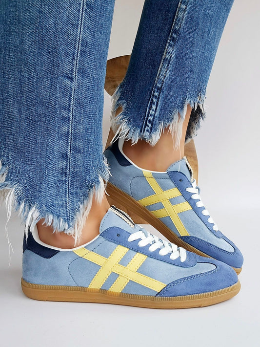 Baskets Corina Bleu clair