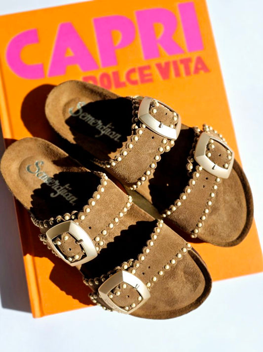 Mule Arona Semerdjian – Sandale cuir confortable Camel